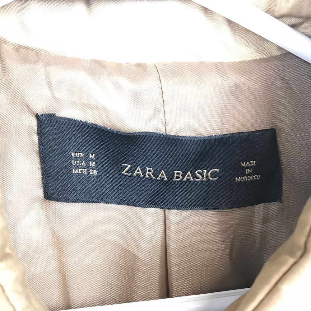 Zara Short khaki Classic Trench Coat - Picture 5 of 6
